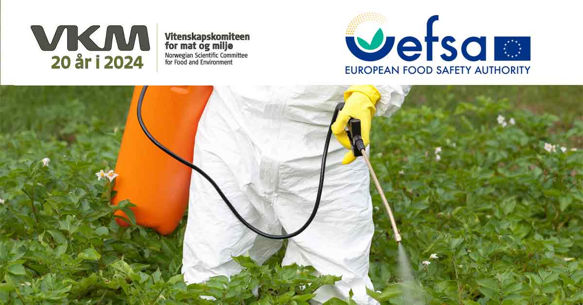 EFSA logo bilde av noen som bruker sprøytemidler